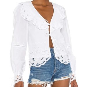 Tularosa White Lace Blouse